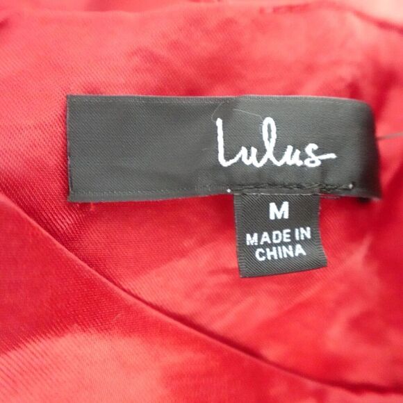 Lulus Womens Dress Red Satin Halter Mini Medium - Picture 11 of 13